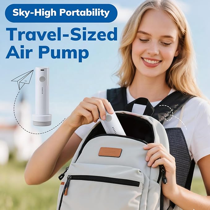 Umimile Vacuum Storage Bags for Travel with Electric Pump, Reusable Travel Vacuum Bags, Space Saver Bags for Luggage, Suitcases and Backpack (4-Pack + PUMP)