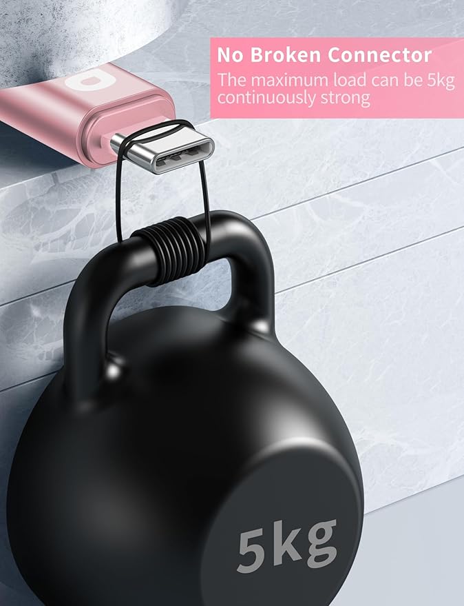 USB C Cable 10FT, 2Pack Long USB A to USB C Charger Cable, Type C Cable Fast Charging Upgraded Extra Durable Braided USBC Cord Compatible with iPhone 17 16 15 Pro Max/LG and More USB C Devices-Pink