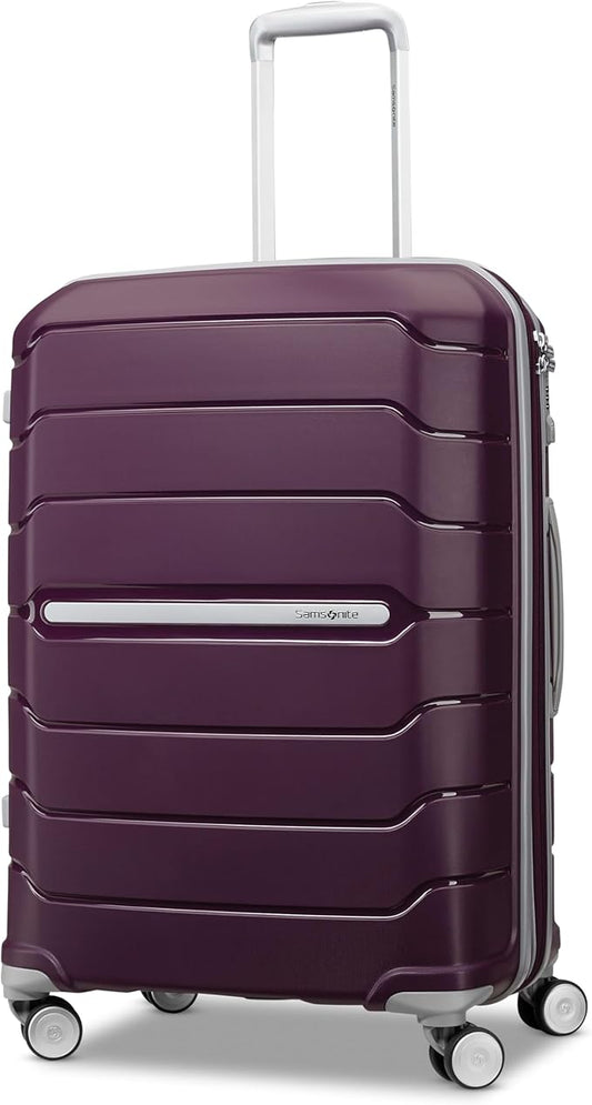 Samsonite Freeform Medium Luggage with Dual 360° Spinner Wheels - Checked Suitcase - TSA Lock, Airline-Approved - Lightweight Durable Polypropylene Expandable Hardshell - Amethyst Purple