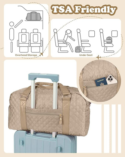 Initial Duffle Bag Women Girls Gift: Personalized Travel Gym bags, Dance Cheer bag Sports for Girl, Kid Gymnastics Bags, Birthday Gifts for Women Girls Kids Teens Mom Teacher