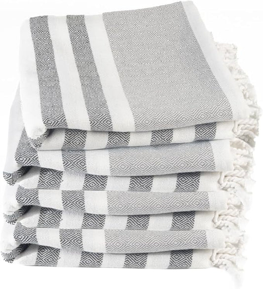 Cotton Turkish Beach Towel with Towels Oversized 36"x72" Pool Absorbent Extra Large Quick Dry Sand Travel Towel (Mélange Drift, 4 Pack)