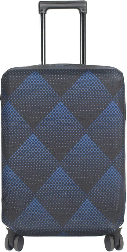 HYPER VENTURE Washable Luggage Cover - Fashion Suitcase Protector Fits 31-32 Inch Luggage (Blue Cube, XL)