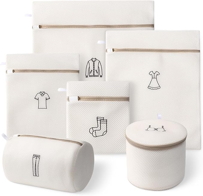 6-Piece Bag/Double-layer thickened mesh laundry bag/Essential items at home/Exquisite laundry bags suitable for clothes, trousers, socks and underwear