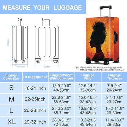 Luggage Cover Washable Suitcase Protector Anti-scratch Suitcase cover Fits 20-34 Inch Luggage (Girl-3, L(28-30inch suitcase))