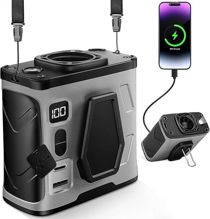 2025 Portable Waist Belt Clip Fan 10,000mAh/ 20,000RPM/ 40H Powerful 100% Copper Brushless Motor, Hands-free Rechargeable Wearable Shirt Fan, Personal Hanging Neck Fan for Outdoor Jobsite Camping