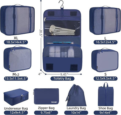 BAGAIL 6 Set/8 Set/10 Set Packing Cubes Various Sizes Packing Organizer for Travel Accessories Luggage Carry On Suitcase