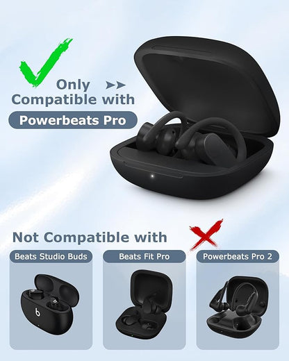 Charging Case Replacement Compatible with Powerbeats Pro - 700mAh Battery Portable Earbuds Charger Case with Bluetooth Pairing Black