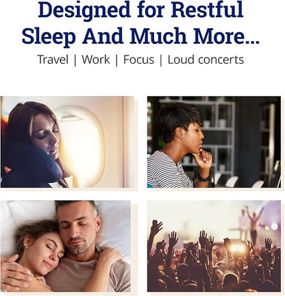 ZQuiet, Earplugs, Noise Reduction Earplugs for Sleep, Work, Concerts & Travel, Includes 2 Sizes, Premium Gift Box & Storage Case