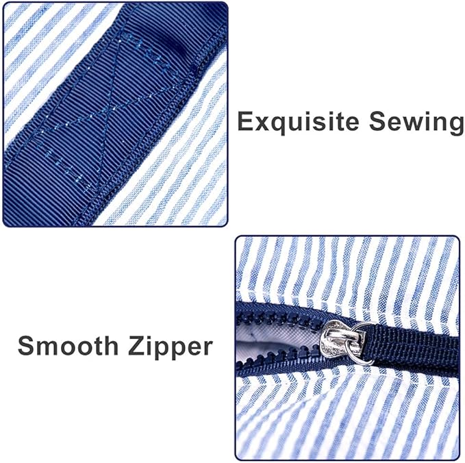 Kids Travel Overnight Bag Seersucker Carry On Lightweight Weekender Duffel Bag for Boys and Girls (Navy) X-large