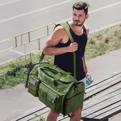 G4Free 3-in-1 Duffle Bag for Travel, Large Gym Duffle Backpack for Men Women with Shoes Compartment and Wet Pocket, Green