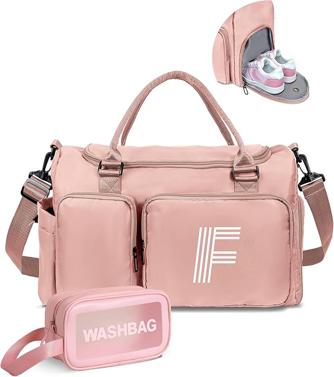 Birthday Gifts for Daughter Age 11 12 13 14 15 16 17 18, Initial Travel Duffel Bag, Graduation Gifts for Her, Monogram Overnight Bag, Gift for Friend Sister Women Gifts