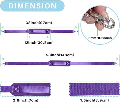 Heavy Duty Shoulder Strap for Bag Universal Replacement 58" Fixed Padded Adjustable Buckle