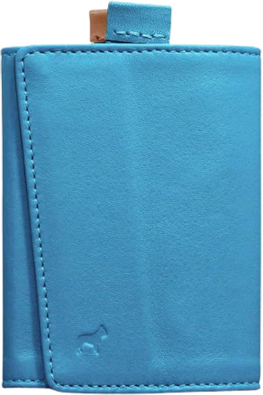 The Frenchie Co. - Speed Wallet Mini - Ultra-Slim RFID Blocking Card Holder - Quick-Access Pull Tab - Full-Grain Italian Leather Minimalist Front Pocket Wallet for Men & Women