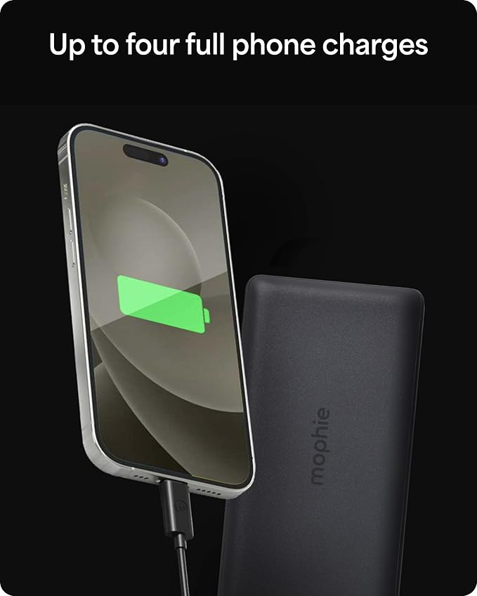 Mophie Powerstation Slim 20,000mAh Power Bank | Thin Extended Power | 15W, Multi-Device