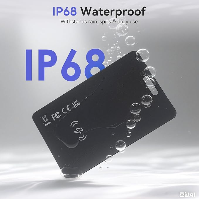 Wallet Tracker Card Air-Tag - for Android & iOS, Work with Google Find Hub & Apple Find My, 0.07in Slim Tracking Card, IP68 Waterproof Bluetooth Smart Item Locator for Wallet, Purse, Backpack, Luggage