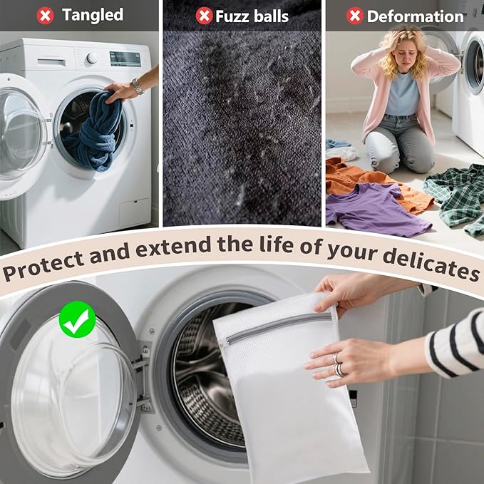 Laundry Bag Backpack with 3 Sizes Mesh Wash Bags and Shoulder Straps Foldable Clothes Hamper Bag with Drawstring Closure for College, Apartment, Laundromat (Grey)