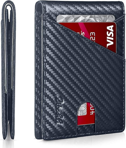 Zitahli Wallet for Men Slim 11 Credit Card Holder RFID Blocking Small Men's Wallet Bifold Minimalist Front Pocket With Mens Gifts Box