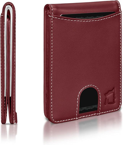 Kingly Cash Pocket Slim Wallet for Men - RFID Blocking Leather Card Holder - Minimalist Men’s Wallet for Front Pockets - Holds 1-15 Cards & Cash - Durable Italian Leather Wallets