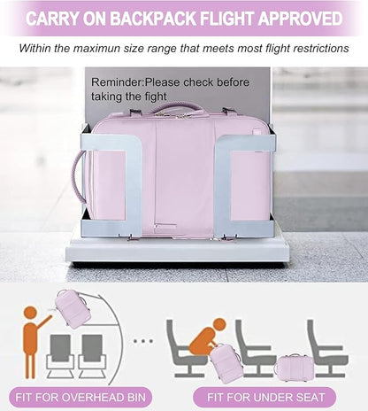 Carry-On Backpack, 42L Airline Approved Gym Backpack for Men & Women, Waterproof, Business & Laptop Daypack, Casual Hiking Pack