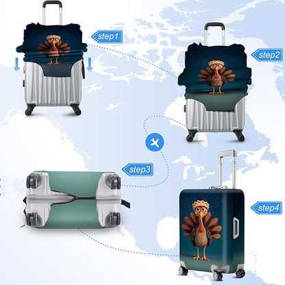 ANNA QUEEN Travel Luggage Cover Suitcase Protector Suitcase Cover Anti-Scratch,Stretchable Luggage Travel Bag Cover Washable