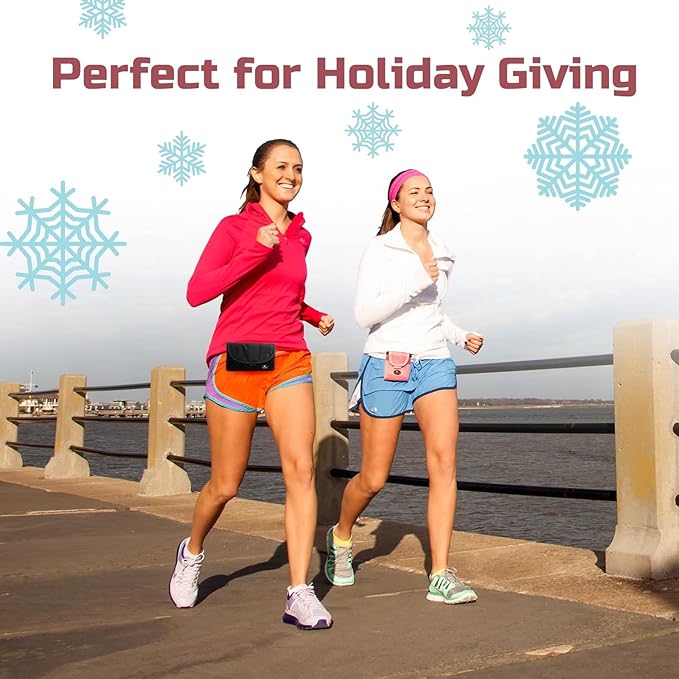 Running Buddy Fanny Pack - Water-Resistant Running Gear Waist Bag - Sweat-Proof Phone & Money Belt Pocket - No-Bounce Chafe-Free Running Belt - XL, Black