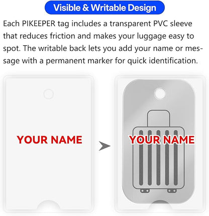 Smart Luggage Tags 2-Pack - QR Code ID Labels with Location Notification When Scanned, Waterproof & Durable, Customizable Cruise Tags for Suitcases, Backpacks & Travel