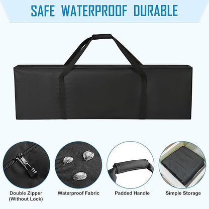 52" Sports Duffle Bag - 163L Extra Large Travel Duffel Luggage Bag with Upgrade 2-way Lockable Zippers, Durable & Water Resistant (52" Black)