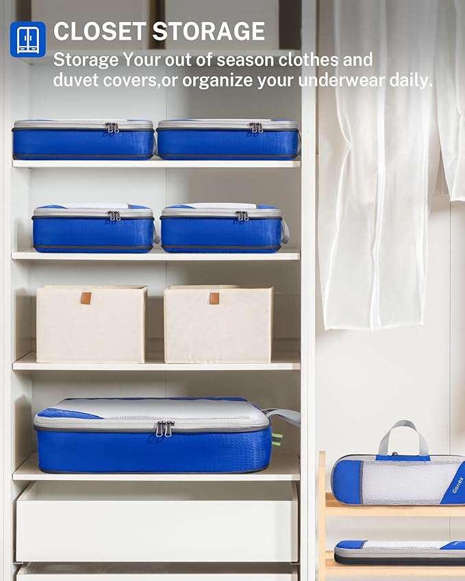 Compression Packing Cubes, Gonex Extensible Storage Mesh Bags Organizers