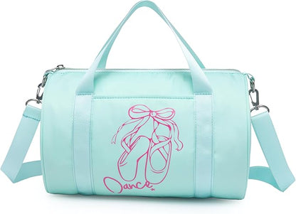Girls Dance Tutu Bag,Kids Ballet Duffle Bag, age 2-6 (Patina Green)