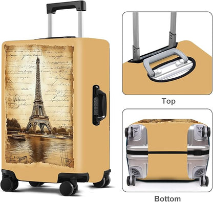 Luggage Cover Washable Suitcase Protector Anti-scratch Suitcase cover Fits 20-34 Inch Luggage (Tower-3, L(28-30inch suitcase))