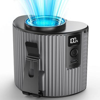 Portable Mini Waist Fan, Personal Waist Clip Fan With Max 20H Working Time, 5 Speeds 11000RPM Strong Airflow, Rechargeable Hands-free Wearable Belt Fan for Outdoor Jobsite Camping Traveling Fishing