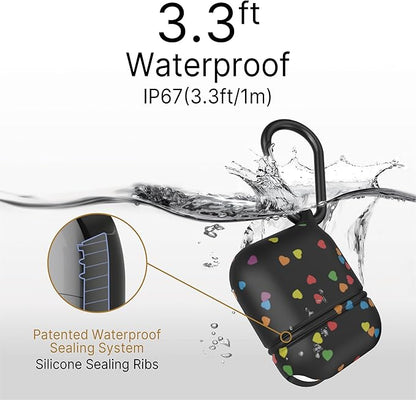 Catalyst Waterproof Case for AirPods 2nd Generation and AirPods 1st Generation - Wireless and USB-C Charging High Drop Protection AirPod Gen 2 and Gen 1 Case with Carabiner, One Piece Design