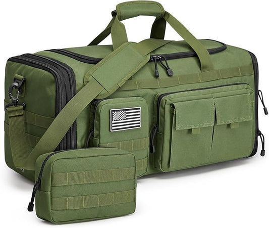 G4Free 3-in-1 Duffle Bag for Travel, Large Gym Duffle Backpack for Men Women with Shoes Compartment and Wet Pocket, Green