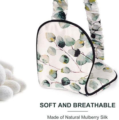 OLESILK 100% Natural Mulberry Silk Sleep Eye Mask Block Out Light, Fashion Printed Eye Mask Blindfold for Women Men Full Night Sleeping, Chic Eye Cover Eyeshade, Pattern 2