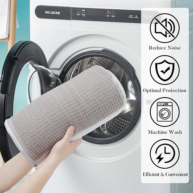 4Pcs Reusable Laundry Shoe Bag for Washer and Dryer, 2024 New Shoe Cleaning Bag, 360Cleaning for Sneaker and Gym Shoes (Grey)