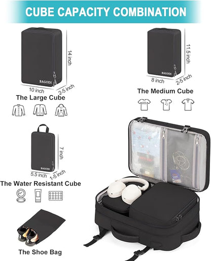 Carry On Backpack, 42L Flight Approved Travel Backpack for Men Women,Airline Approved Gym Backpack Waterproof Business Laptop Daypack Laptop Backpack,Casual Daypack for Business Weekend Hiking