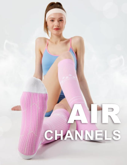 FITRELL 3 Pairs Compression Socks for Women and Men 20-30mmHg-Circulation Support Socks