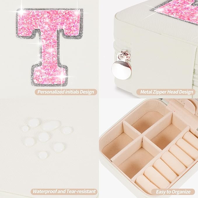 Teacher Appreciation Gifts for Women,Teacher Gifts Ideas,Thank You Teacher Gifts from Students Birthday Gifts Teacher Retirement Gifts for Women Teachers Day Gift,Jewelry Case | Cream,T