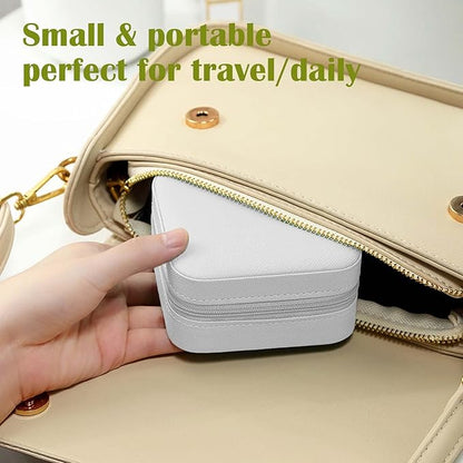 Travel Jewelry Case Bridesmaid Gifts Box,6 Pack Small Jewelry Box Mini Jewelry Organizer,PU Leather Portable Earring Storage Box for Women Girls Bridesmaid Proposal Gifts