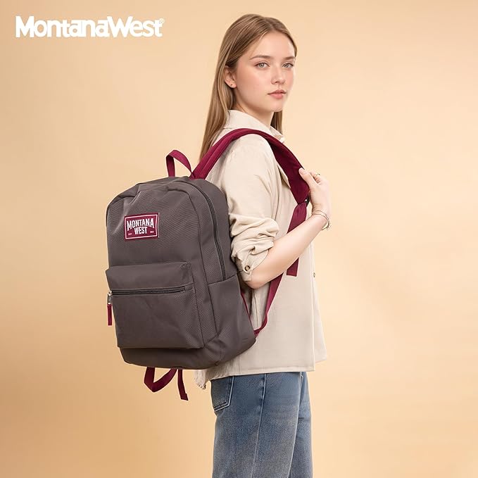 Montana West Backpack for Women Men 2 PCS Lightweight College Bookbags Casual Daypack Backpacks for Commute & Travel