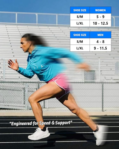 5 Pairs Copper Compression Socks for Women & Men - Ankle Plantar Fasciitis Arch Support Running Socks for Athletic