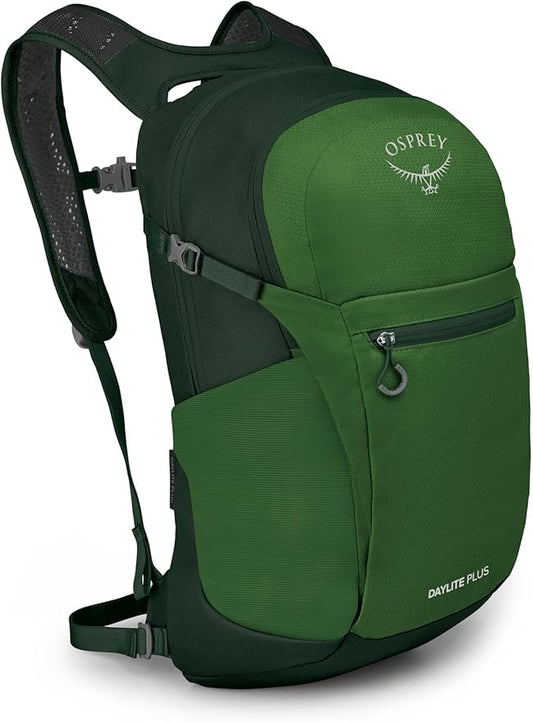 Osprey Daylite Plus Commuter Backpack - Lightweight, Everyday Pack with Laptop Sleeve and Water Bottle Pockets - Ideal for Work, School, and Travel with Versatile Storage, Green Belt/Green Canopy