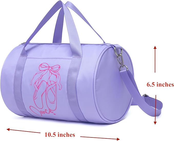 Dance Bag for Girls, Mini Ballet Tutu Bag, Age 2-6 (Lavender)