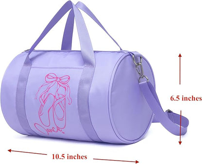 Dance Bag for Girls, Mini Ballet Tutu Bag, Age 2-6 (Lavender)
