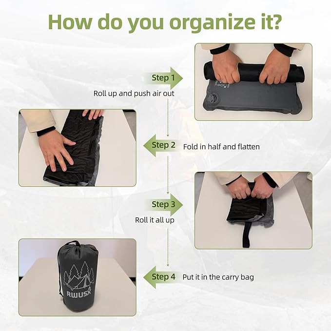 Inflatable Stadium Seat Cushion, Portable Self Inflating Outdoor Seat Cushion for Stadium, Airplane, Travel, Camping, Car & Office