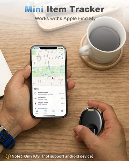 Air Tracker Tag 4 Pack(iOS Only),Precision Finding,Tracking Device with Replaceable Battery,Slim Tracker with Sound for Luggage,Keys,Wallet,Travelers, Bags,Car,Kids,Pets