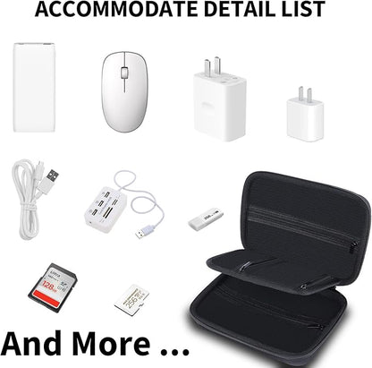 Electronic Organizer Travel Case for MacBook Power Adapter Chargers Cables Tech Organizer Hard Drive USB Flash Disk SD Card Cord Portable Electronics Accessories Bag - Small