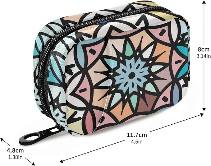 Pill Organizer Box Case Container Weekly Travel Daily 7 Day Pill Dispenser Sorter Vitamin Holder Medication Medicine Organizer Pill Case for Purse Small Compact Portable Cute Boho