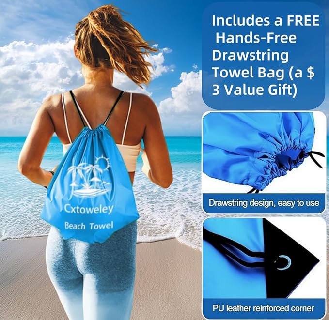 Microfiber Extra Large, Oversized Blue White Striped Beach Towels (70''x35''),Soft&Lightweight 2 Pack XL Quick Dry Cute Dolphin Towel for Adults & Women，Sand Free for Pool,Spa,Swim,Travel