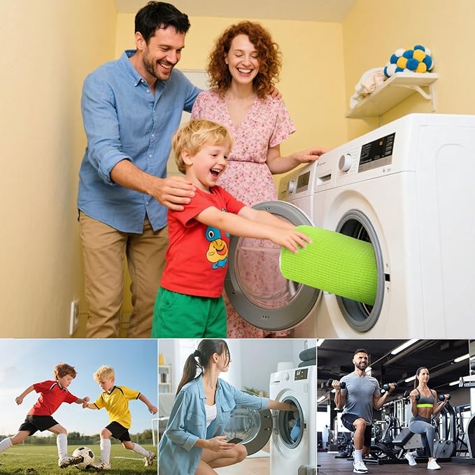 Shoe Washing Bag 2Pack - Reusable Shoe Laundry Bag with Mesh Socks Washer Machine Bag - 360°Deep Protective Cleaning Bags for Sneakers Delicate Footwear - Home Dorm Travel Essentials, Green